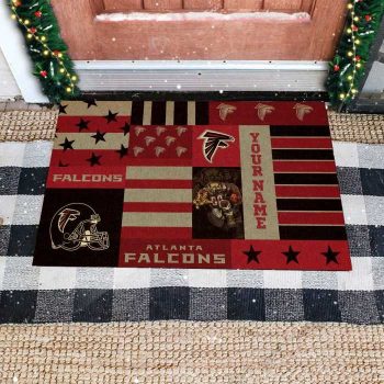 Atlanta Falcons Retro Vintage Style Custom Name Personalized Entrance Doormat DM1279