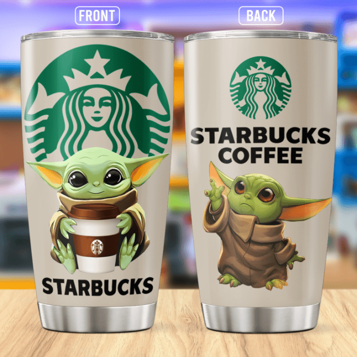 Baby Yoda Starbuck Stainless Steel Tumbler 20oz