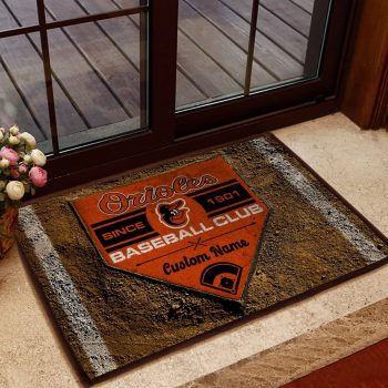 Baltimore Orioles MLB Retro Vintage Style Custom Name Personalized Entrance Doormat Welcome Mat DM1736