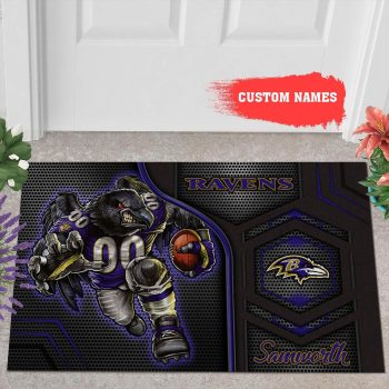 Baltimore Ravens 3D Doormats NFL Custom Name Doormat DM1123
