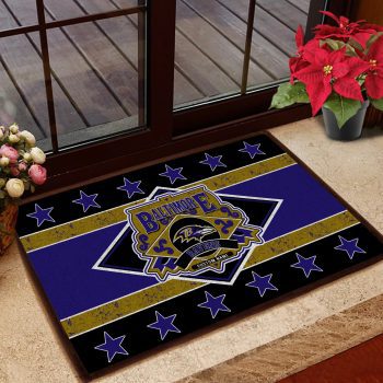 Baltimore Ravens NFL Vintage Design Classic Custom Name Entrance Doormat DM1322