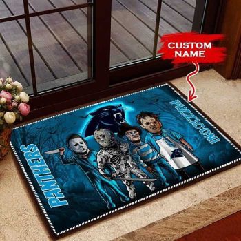 Carolina Panthers 3D Doormats Halloween NFL Custom Name DM1040