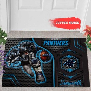 Carolina Panthers 3D Doormats NFL Custom Name Doormat DM1099