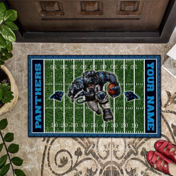 Carolina Panthers Football Home Field Mascot Custom Doormat DM1295