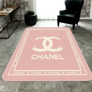 Chanel Pinky Fashion Area Rug Carpet Floor Decor Luxury Brand RR2593