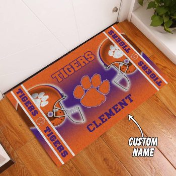 Clemson Tigers Custom Name Personalized Luxury Front Entrance Doormat DM1467