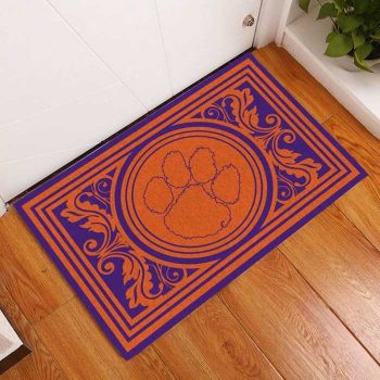 Clemson Tigers Floral Funny Luxury Front Entrance Doormat Indoor DM1590