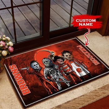 Cleveland Browns 3D Doormats Halloween NFL Custom Name DM1053