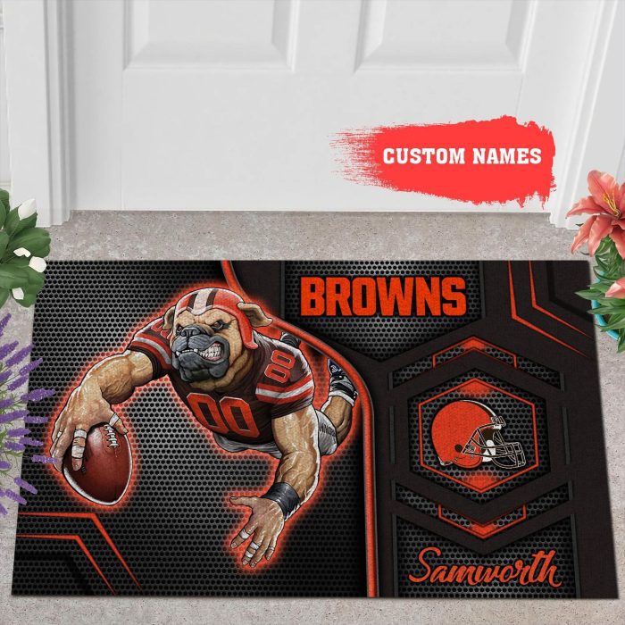 Cleveland Browns 3D Doormats NFL Custom Name Doormat DM1143