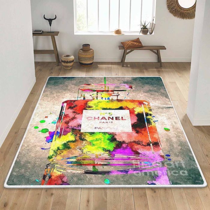 Coco Chanel Paris Luxury Brand Premium Area Rug Carpet Living Room Rug Floor Decor RR2764