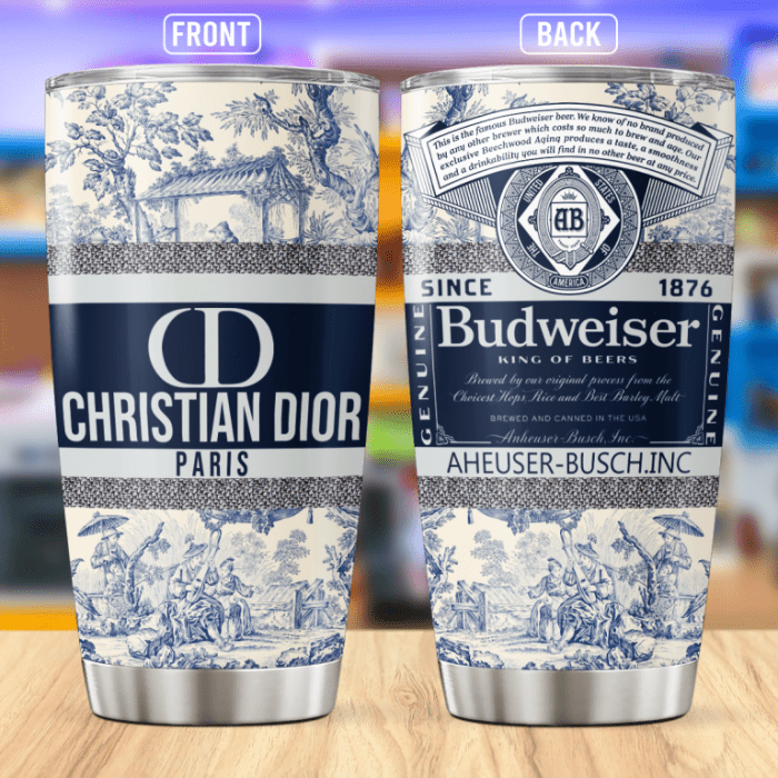 Dior Budweiser Stainless Steel Tumbler 20oz