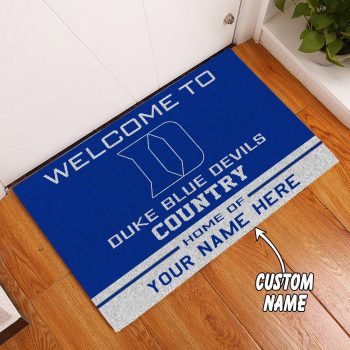 Duke Blue Devils Country Custom Name Funny Luxury Font Doormat Welcome Mat DM1948