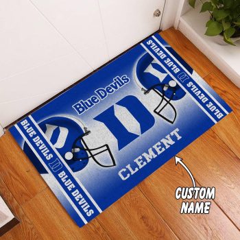 Duke Blue Devils Custom Name Funny Luxury Front Entrance Doormat Welcome Mat DM1941