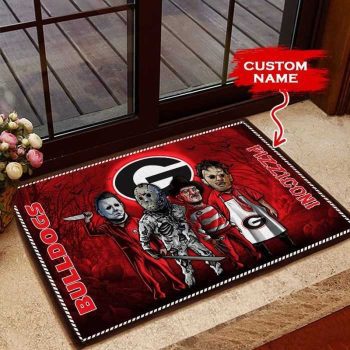 Georgia Bulldogs 3D Doormats Halloween NCAA Custom Name DM1016