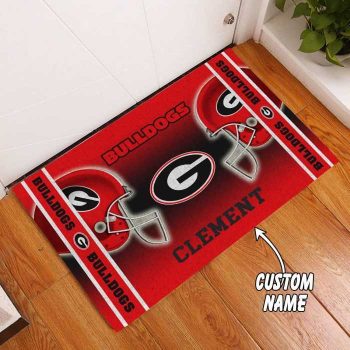 Georgia Bulldogs Custom Name Personalized Luxury Front Entrance Doormat DM1490