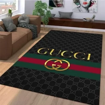 Gucci Fashion Logo Limited Edition Luxury Brand Area Rug Carpet Floor Decor RR3083