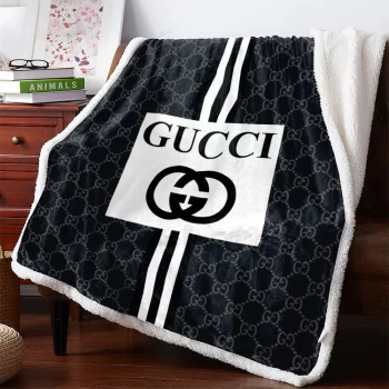 Gucci New Fashion Luxury Brand Premium Fleece Sherpa Blanket Sofa Decor BL3122