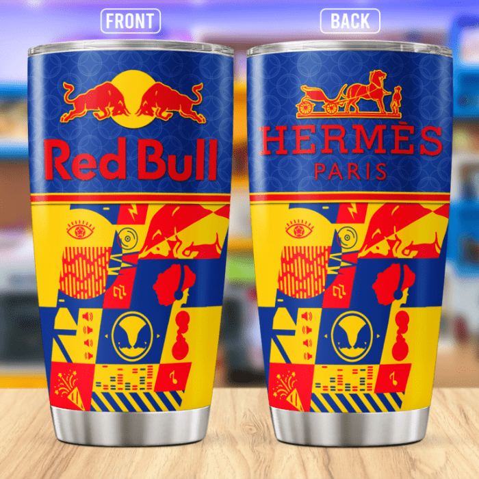 Hermes Red Bull Stainless Steel Tumbler 20oz