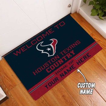 Houston Texans Country Custom Name Personalized Luxury Front Entrance Doormat Welcome Mat DM1967