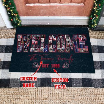 Houston Texans Custom Name And Year Welcome Doormat Welcome DM1350