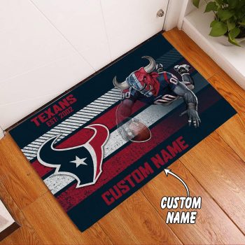 Houston Texans Custom Name Personalized Luxury Front Entrance Doormat DM1485
