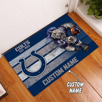 Indianapolis Colts Custom Name Personalized Luxury Front Entrance Doormat DM1494