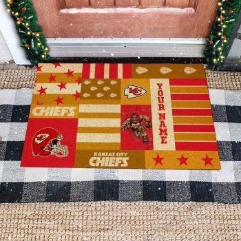 Kansas City Chiefs Retro Vintage Style Custom Name Personalized Entrance Doormat Welcome Mat DM1797