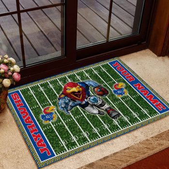 Kansas Jayhawks Football Home Field Mascot Custom Doormat DM1334