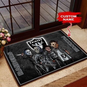 Las Vegas Raiders 3D Doormats Halloween NFL Custom Name DM1005