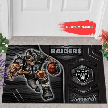 Las Vegas Raiders 3D Doormats NFL Custom Name DM1096