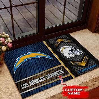 Los Angeles Chargers Custom Name Doormat Welcome Mat Outdoor DM1374