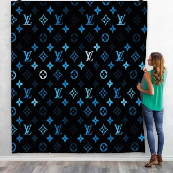 Louis Vuitton Fashion Luxury Brand Premium Fleece Sherpa Blanket Sofa Decor BL3095