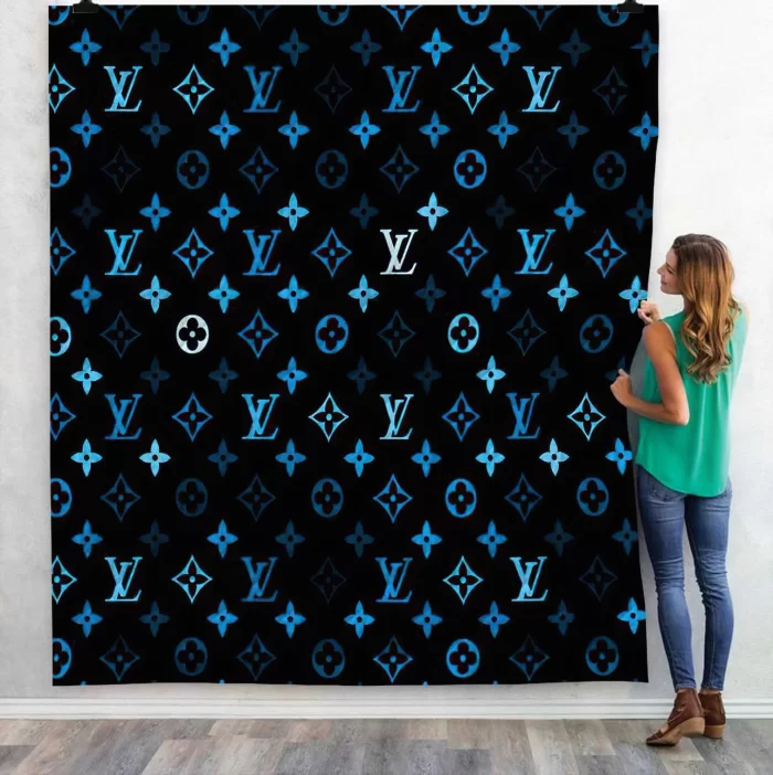 Louis Vuitton Fashion Luxury Brand Premium Fleece Sherpa Blanket Sofa Decor BL3095