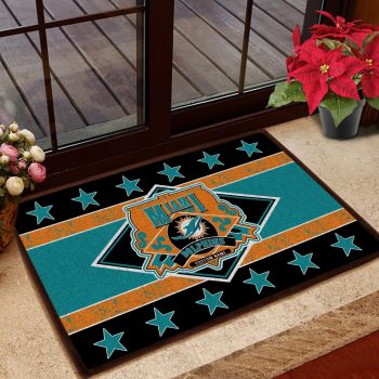 Miami Dolphins NFL Vintage Design Classic Custom Name Entrance Doormat DM1318