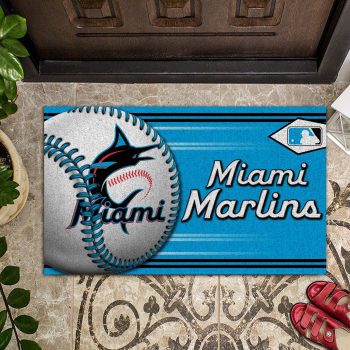 Miami Marlins Baseball Funny Luxury Front Entrance Doormat Indoor DM1665
