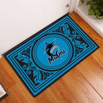 Miami Marlins Funny Luxury Front Entrance Doormat Indoor Inside DM1625