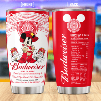 Mickey Budweiser Stainless Steel Tumbler 20oz