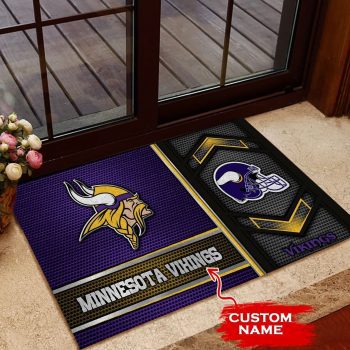 Minnesota Vikings Custom Name Doormat Welcome Mat Outdoor Door DM1380