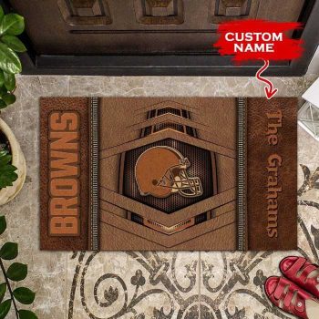 NFL Cleveland Browns Custom Name Doormat 09 Doormat Welcome DM1209