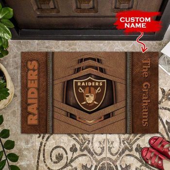 NFL Las Vegas Raiders Custom Name Doormat 09 Doormat DM1202