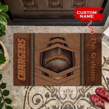 NFL Los Angeles Chargers Custom Name Doormat 09 Doormat DM1227