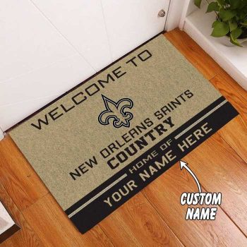 New Orleans Saints Country Custom Name Funny Luxury Font Doormat Welcome Mat DM2021