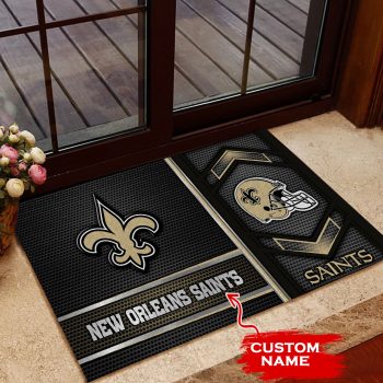 New Orleans Saints Custom Name Doormat Welcome Mat Outdoor DM1362