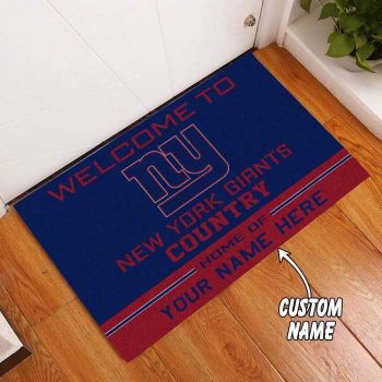 New York Giants Country Custom Name Funny Luxury Font Doormat Welcome Mat DM2000