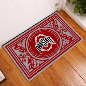 Ohio State Buckeyes Floral Luxury Front Entrance Doormat Indoor DM1508