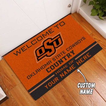 Oklahoma State Cowboys Country Custom Name Funny Luxury Font Doormat Welcome Mat DM2015
