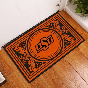Oklahoma State Cowboys Floral Funny Luxury Front Entrance Doormat DM1411
