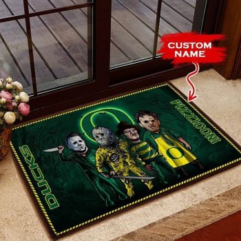 Oregon Ducks 3D Doormats Halloween NCAA Custom Name DM1026