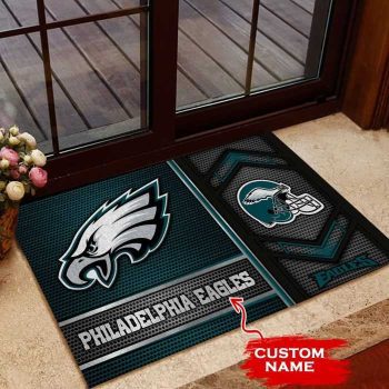 Philadelphia Eagles Custom Name Doormat Welcome Mat Outdoor Door DM1356