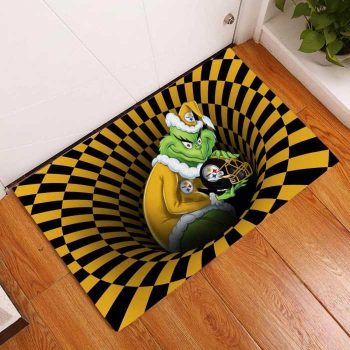 Pittsburgh Steelers Grinch Funny Luxury Front Entrance Doormat Indoor DM1666